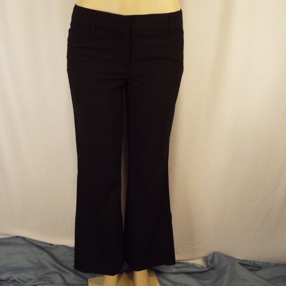 Express‎ Women's Editor Gray Flat front Dress Pants Flare Leg Size 4S